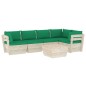 vidaXL Muebles de jardín de palets 6 piezas y cojines madera de abeto vidaXL Muebles de jardín de palets 6 piezas y cojines madera de abeto