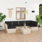 vidaXL Muebles de jardín de palets 7 piezas y cojines madera de abeto vidaXL Muebles de jardín de palets 7 piezas y cojines madera de abeto