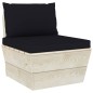vidaXL Muebles de jardín de palets 7 piezas y cojines madera de abeto vidaXL Muebles de jardín de palets 7 piezas y cojines madera de abeto