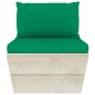 vidaXL Muebles de jardín de palets 9 piezas y cojines madera de abeto 