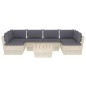 vidaXL Muebles de jardín de palets 7 piezas y cojines madera de abeto vidaXL Muebles de jardín de palets 7 piezas y cojines madera de abeto