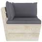 vidaXL Muebles de jardín de palets 7 piezas y cojines madera de abeto vidaXL Muebles de jardín de palets 7 piezas y cojines madera de abeto