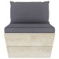 vidaXL Muebles de jardín de palets 7 piezas y cojines madera de abeto vidaXL Muebles de jardín de palets 7 piezas y cojines madera de abeto