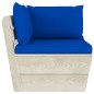 vidaXL Muebles de jardín de palets 9 piezas y cojines madera de abeto  