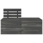 vidaXL Muebles palets de jardín 3 pzas madera maciza pino gris oscuro vidaXL Muebles palets de jardín 3 pzas madera maciza pino gris oscuro