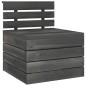 vidaXL Muebles palets de jardín 3 pzas madera maciza pino gris oscuro vidaXL Muebles palets de jardín 3 pzas madera maciza pino gris oscuro