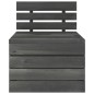 vidaXL Muebles palets de jardín 3 pzas madera maciza pino gris oscuro vidaXL Muebles palets de jardín 3 pzas madera maciza pino gris oscuro