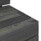 vidaXL Muebles palets de jardín 3 pzas madera maciza pino gris oscuro vidaXL Muebles palets de jardín 3 pzas madera maciza pino gris oscuro