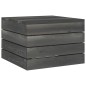 vidaXL Muebles palets de jardín 3 pzas madera maciza pino gris oscuro vidaXL Muebles palets de jardín 3 pzas madera maciza pino gris oscuro