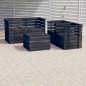 vidaXL Muebles palets de jardín 5 pzas madera maciza pino gris oscuro vidaXL Muebles palets de jardín 5 pzas madera maciza pino gris oscuro