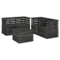 vidaXL Muebles palets de jardín 5 pzas madera maciza pino gris oscuro vidaXL Muebles palets de jardín 5 pzas madera maciza pino gris oscuro