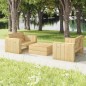 vidaXL Set de muebles de jardín 3 pzas madera maciza pino impregnada vidaXL Set de muebles de jardín 3 pzas madera maciza pino impregnada