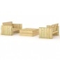 vidaXL Set de muebles de jardín 3 pzas madera maciza pino impregnada vidaXL Set de muebles de jardín 3 pzas madera maciza pino impregnada