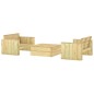 vidaXL Set de muebles de jardín 3 pzas madera maciza pino impregnada vidaXL Set de muebles de jardín 3 pzas madera maciza pino impregnada