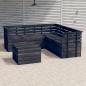 vidaXL Muebles palets de jardín 6 pzas madera maciza pino gris oscuro vidaXL Muebles palets de jardín 6 pzas madera maciza pino gris oscuro