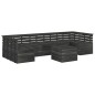 vidaXL Muebles palets de jardín 7 pzas madera maciza pino gris oscuro vidaXL Muebles palets de jardín 7 pzas madera maciza pino gris oscuro