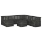 vidaXL Muebles palets de jardín 9 pzas madera maciza pino gris oscuro