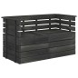 vidaXL Sofá de palés de jardín 2 plazas madera maciza pino gris oscuro vidaXL Sofá de palés de jardín 2 plazas madera maciza pino gris oscuro