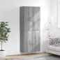 vidaXL Aparador alto madera contrachapada gris sonoma 69,5x34x180 cm vidaXL Aparador alto madera contrachapada gris sonoma 69,5x34x180 cm