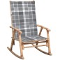 vidaXL Silla mecedora con cojín bambú vidaXL Silla mecedora con cojín bambú