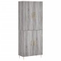 vidaXL Aparador alto madera contrachapada gris sonoma 69,5x34x180 cm vidaXL Aparador alto madera contrachapada gris sonoma 69,5x34x180 cm