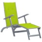 vidaXL Tumbona de jardín con reposapiés y cojín madera maciza acacia vidaXL Tumbona de jardín con reposapiés y cojín madera maciza acacia