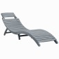 vidaXL Tumbona de madera maciza de acacia con cojín gris vidaXL Tumbona de madera maciza de acacia con cojín gris