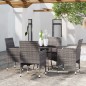 vidaXL Juego de comedor de jardín 5 piezas ratán sintético gris vidaXL Juego de comedor de jardín 5 piezas ratán sintético gris