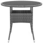 vidaXL Juego de comedor de jardín 5 piezas ratán sintético gris vidaXL Juego de comedor de jardín 5 piezas ratán sintético gris