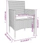 vidaXL Juego de comedor de jardín 5 piezas ratán sintético gris vidaXL Juego de comedor de jardín 5 piezas ratán sintético gris