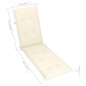 vidaXL Tumbona de jardín con reposapiés y cojín madera maciza acacia vidaXL Tumbona de jardín con reposapiés y cojín madera maciza acacia