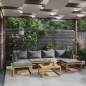 vidaXL Muebles de jardín 7 pzas cojines madera maciza de acacia vidaXL Muebles de jardín 7 pzas cojines madera maciza de acacia