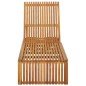 vidaXL Tumbona con cojín madera maciza de acacia 