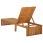 vidaXL Tumbona con cojín madera maciza de acacia 