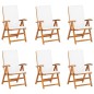 vidaXL Comedor de jardín 7 piezas con cojines madera maciza de teca vidaXL Comedor de jardín 7 piezas con cojines madera maciza de teca