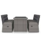vidaXL Set de comedor de jardín 9 pzas y cojines ratán sintético gris vidaXL Set de comedor de jardín 9 pzas y cojines ratán sintético gris