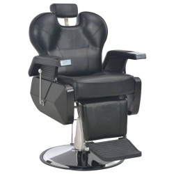 vidaXL Silla de peluquería de cuero sintético negra 72x68x98 cm