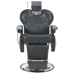 vidaXL Silla de peluquería de cuero sintético negra 72x68x98 cm