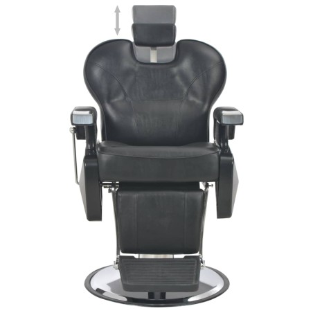 vidaXL Silla de peluquería de cuero sintético negra 72x68x98 cm