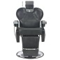 vidaXL Silla de peluquería de cuero sintético negra 72x68x98 cm