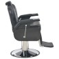 vidaXL Silla de peluquería de cuero sintético negra 72x68x98 cm