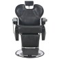 vidaXL Silla de peluquería de cuero sintético negra 72x68x98 cm