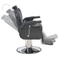 vidaXL Silla de peluquería de cuero sintético negra 72x68x98 cm