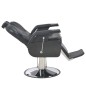 vidaXL Silla de peluquería de cuero sintético negra 72x68x98 cm