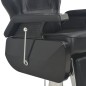 vidaXL Silla de peluquería de cuero sintético negra 72x68x98 cm