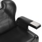 vidaXL Silla de peluquería de cuero sintético negra 72x68x98 cm