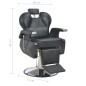 vidaXL Silla de peluquería de cuero sintético negra 72x68x98 cm