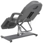 vidaXL Sillón de salón de belleza cuero sintético gris 180x62x78 cm vidaXL Sillón de salón de belleza cuero sintético gris 180x62x78 cm