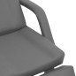 vidaXL Sillón de salón de belleza cuero sintético gris 180x62x78 cm vidaXL Sillón de salón de belleza cuero sintético gris 180x62x78 cm