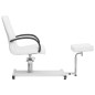 vidaXL Sillón de masaje con reposapiés blanco cuero PE 127x60x98 cm vidaXL Sillón de masaje con reposapiés blanco cuero PE 127x60x98 cm